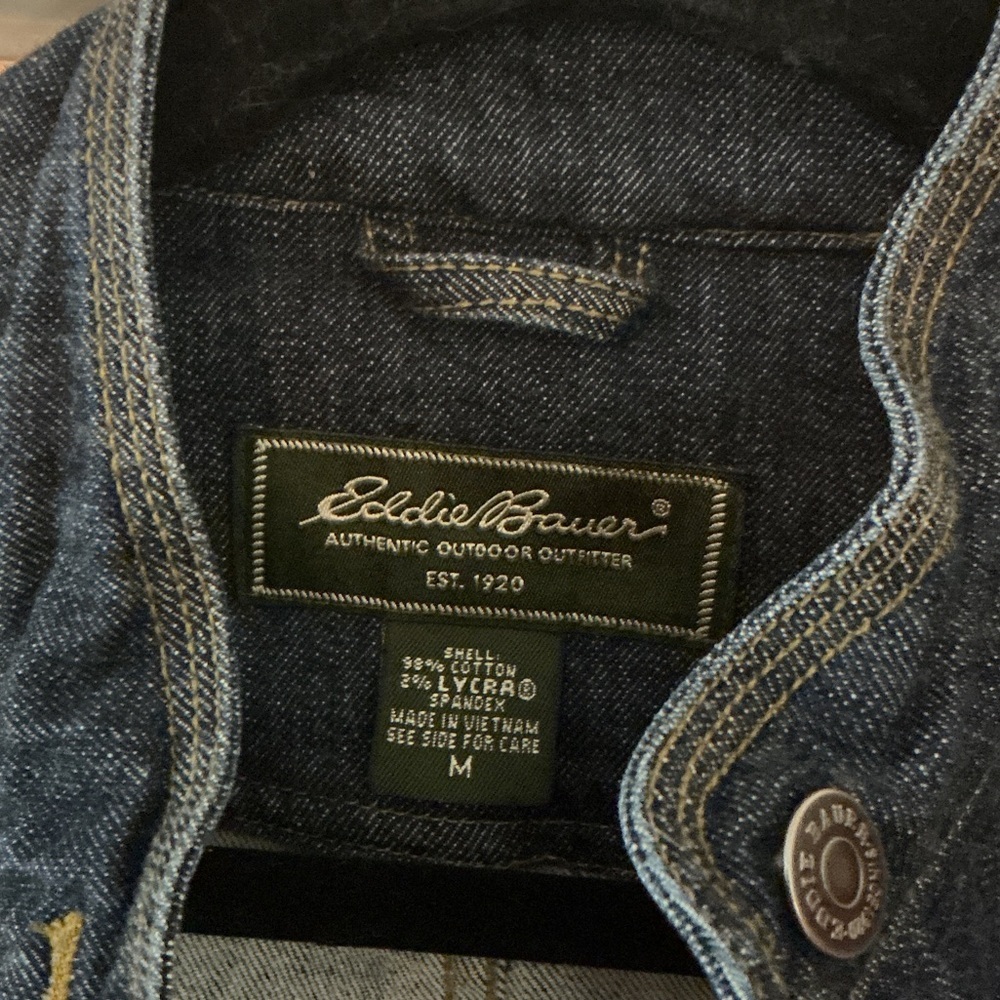 Eddie Bauer Dark Blue Denim Jacket - Picture 2 of 6